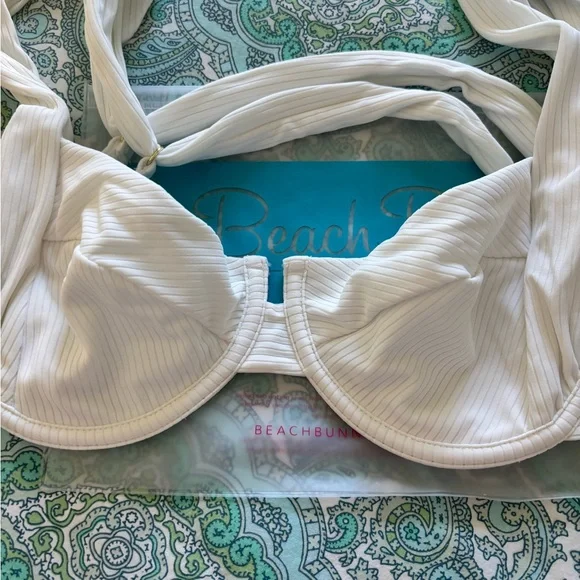 NWT Beach Bunny Karter Ribbed Bralette Bikini Top - Picture 4 of 8